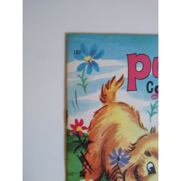 Big Little Book Puppy Coloring 180 Saalfield Unused NOS Cute Dog In Flower Bed - Picture 4 of 12